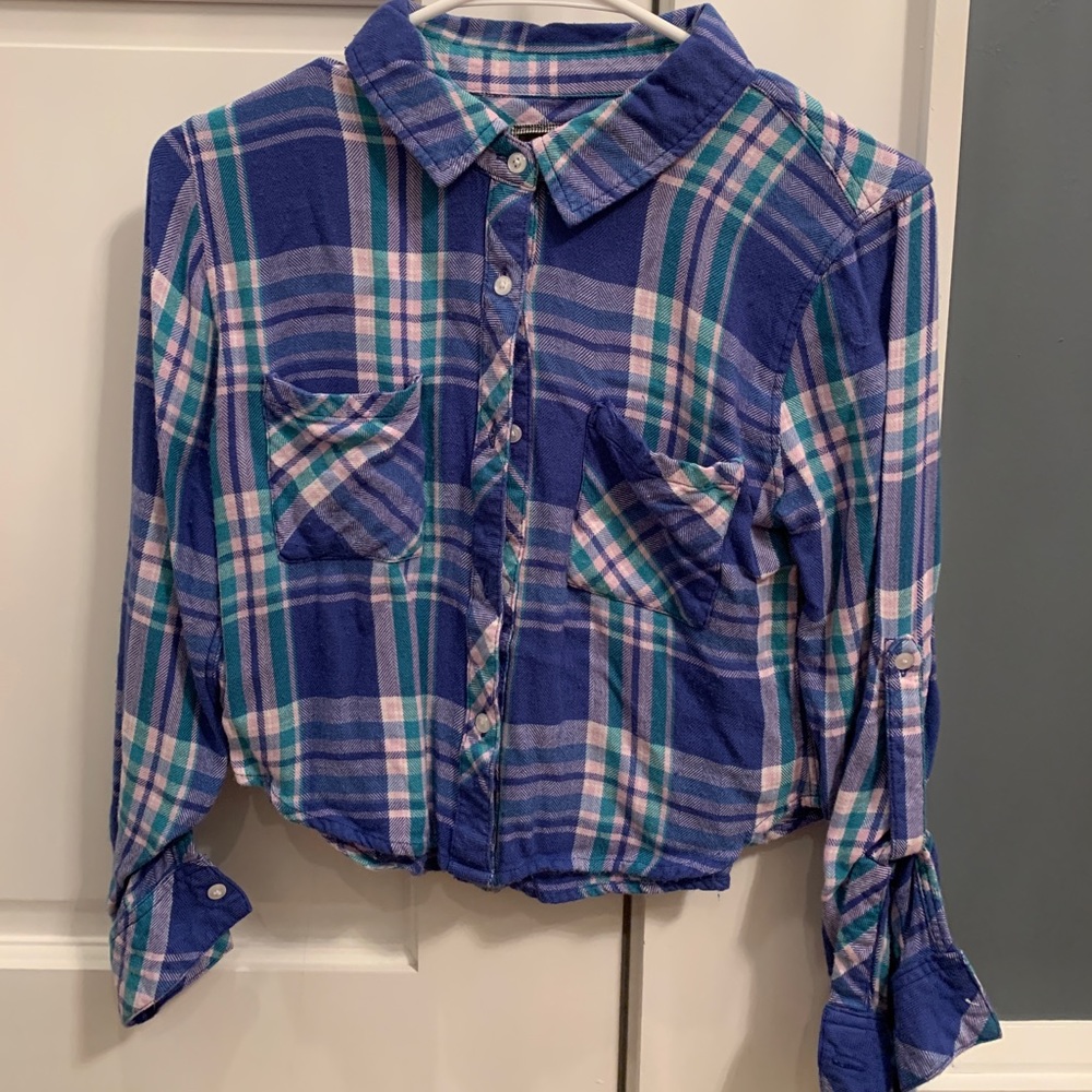 Plaid Rails Cropped Top